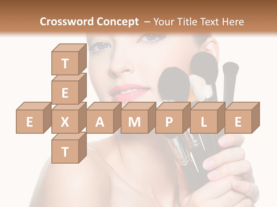 Caucasian Glamour Pretty PowerPoint Template