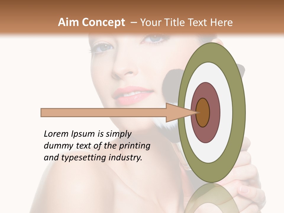 Caucasian Glamour Pretty PowerPoint Template