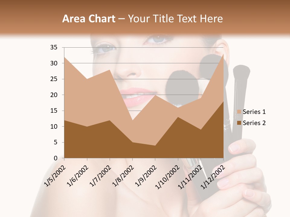 Caucasian Glamour Pretty PowerPoint Template