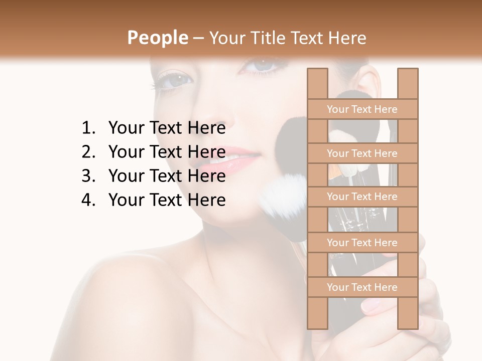 Caucasian Glamour Pretty PowerPoint Template