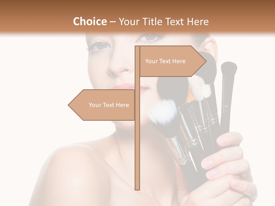 Caucasian Glamour Pretty PowerPoint Template