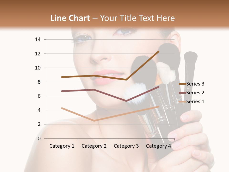 Caucasian Glamour Pretty PowerPoint Template