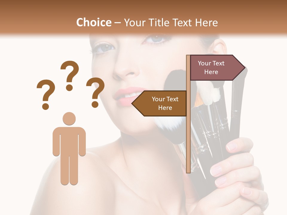 Caucasian Glamour Pretty PowerPoint Template