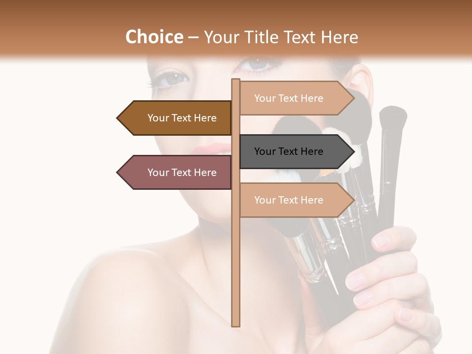 Caucasian Glamour Pretty PowerPoint Template