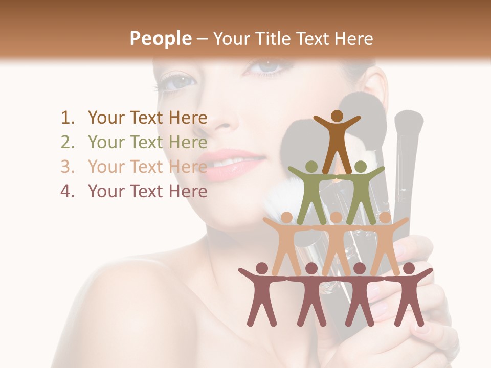 Caucasian Glamour Pretty PowerPoint Template