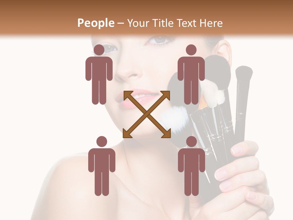 Caucasian Glamour Pretty PowerPoint Template