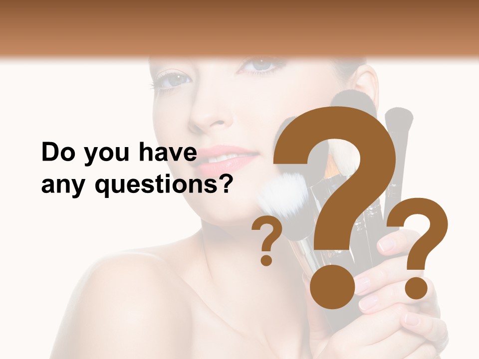 Caucasian Glamour Pretty PowerPoint Template