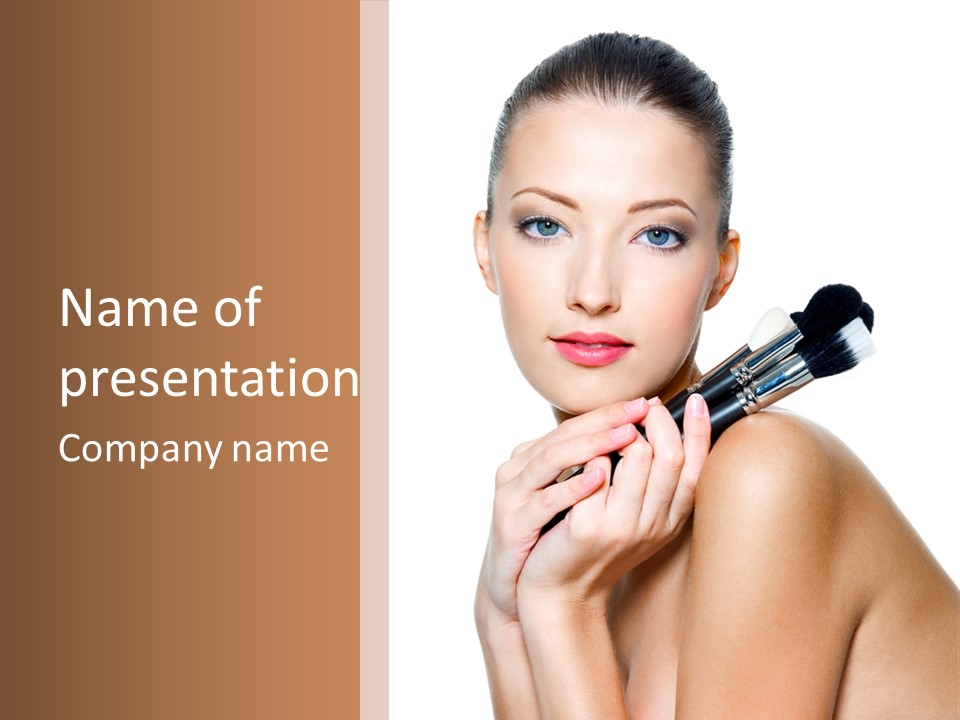 Beauty Cosmetic Female PowerPoint Template