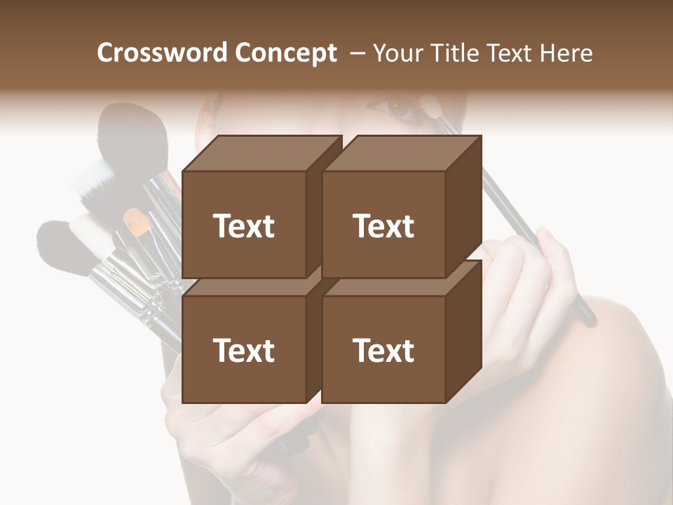 Copy Space Blusher Hold PowerPoint Template