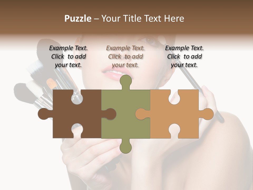 Copy Space Blusher Hold PowerPoint Template