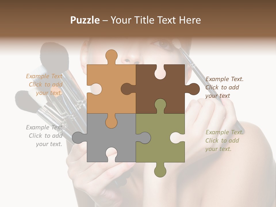 Copy Space Blusher Hold PowerPoint Template