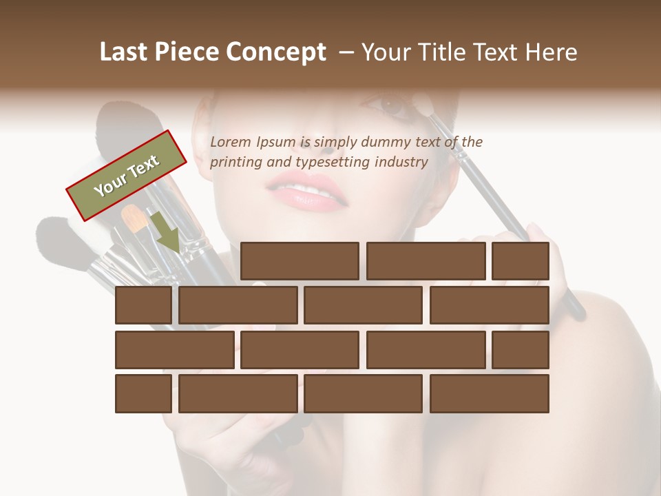 Copy Space Blusher Hold PowerPoint Template