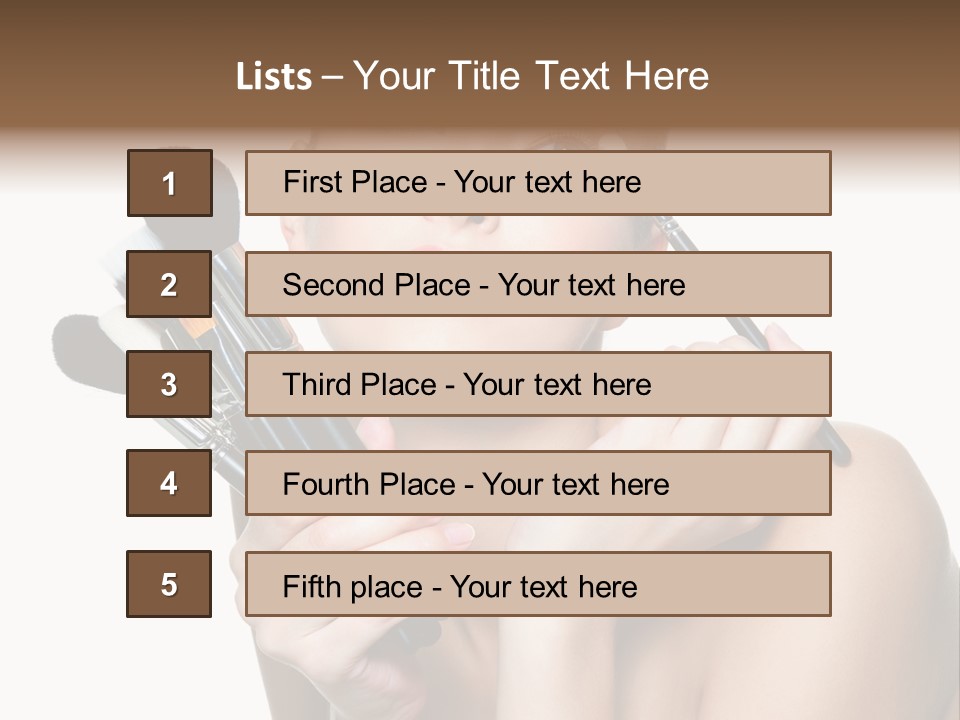 Copy Space Blusher Hold PowerPoint Template