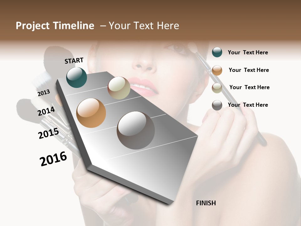 Copy Space Blusher Hold PowerPoint Template