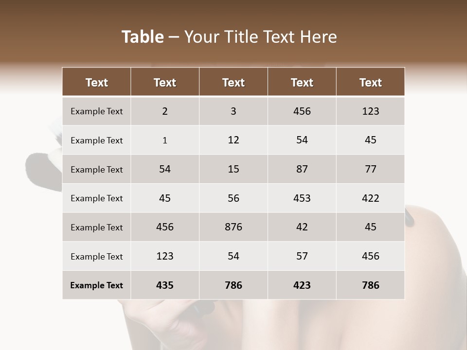 Copy Space Blusher Hold PowerPoint Template