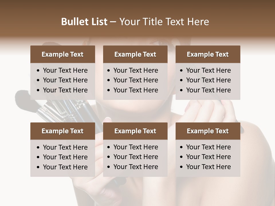 Copy Space Blusher Hold PowerPoint Template