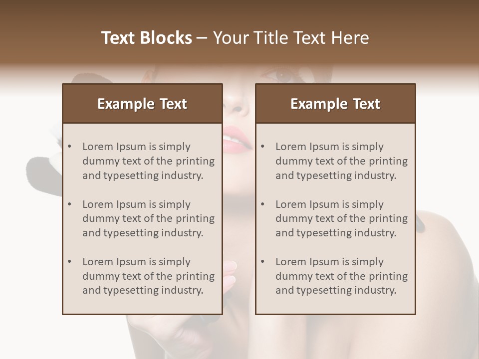 Copy Space Blusher Hold PowerPoint Template
