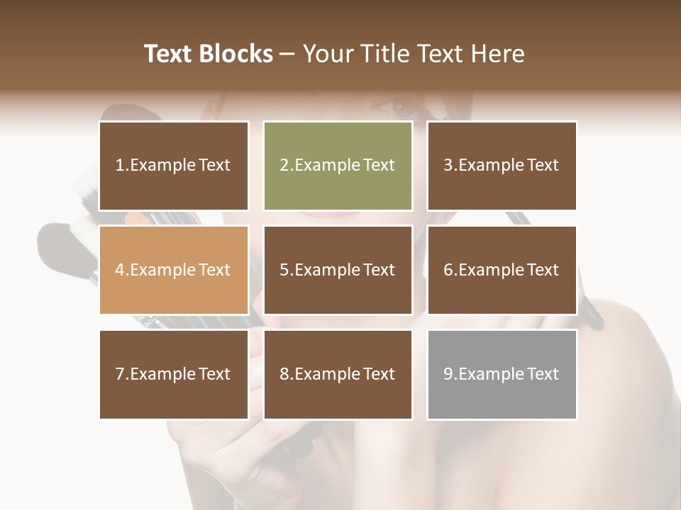 Copy Space Blusher Hold PowerPoint Template