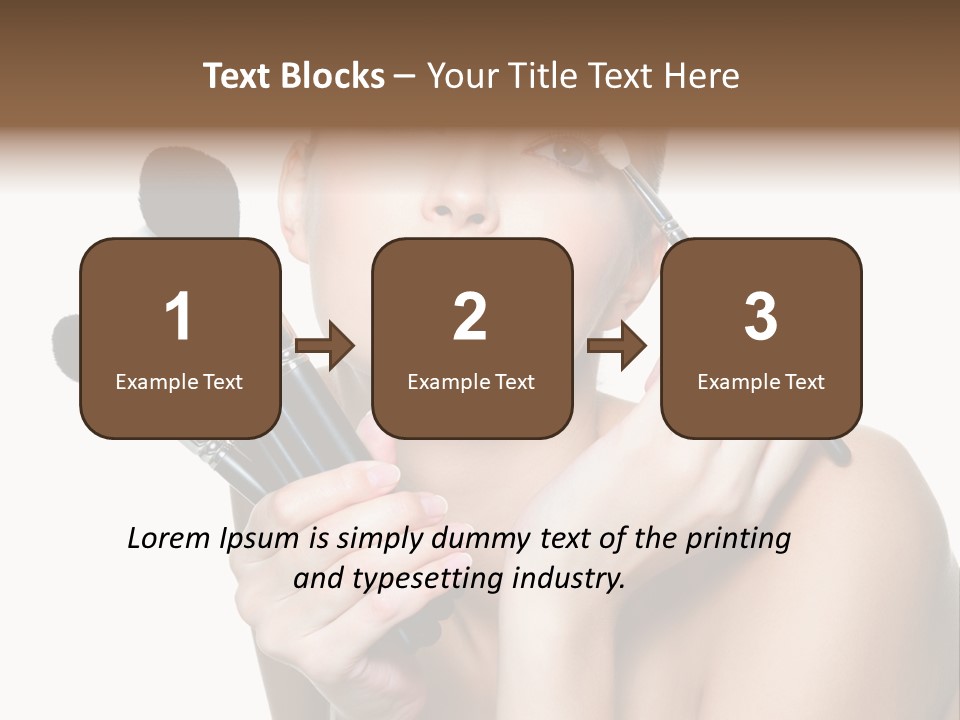 Copy Space Blusher Hold PowerPoint Template