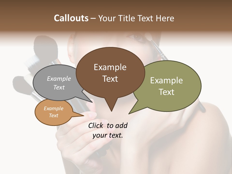 Copy Space Blusher Hold PowerPoint Template