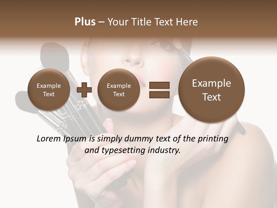 Copy Space Blusher Hold PowerPoint Template