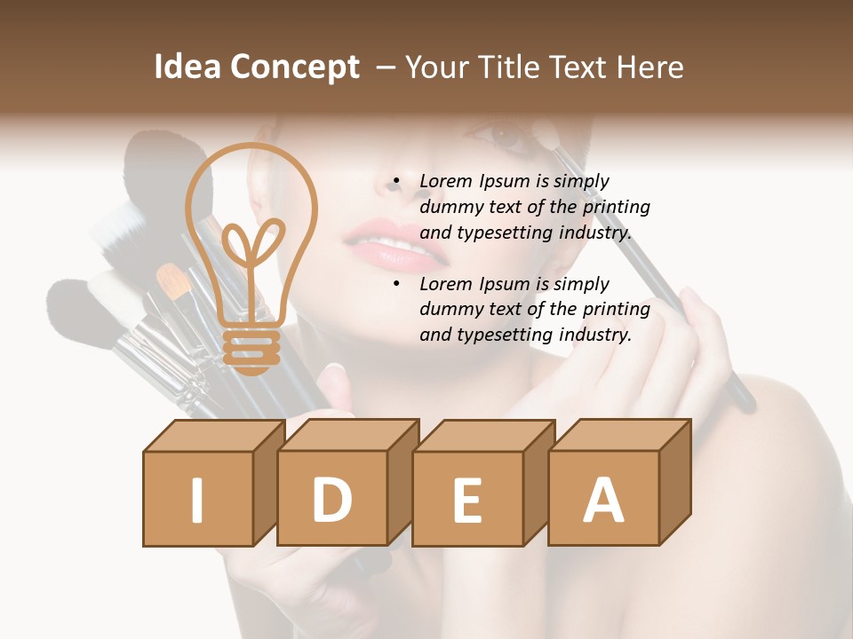 Copy Space Blusher Hold PowerPoint Template