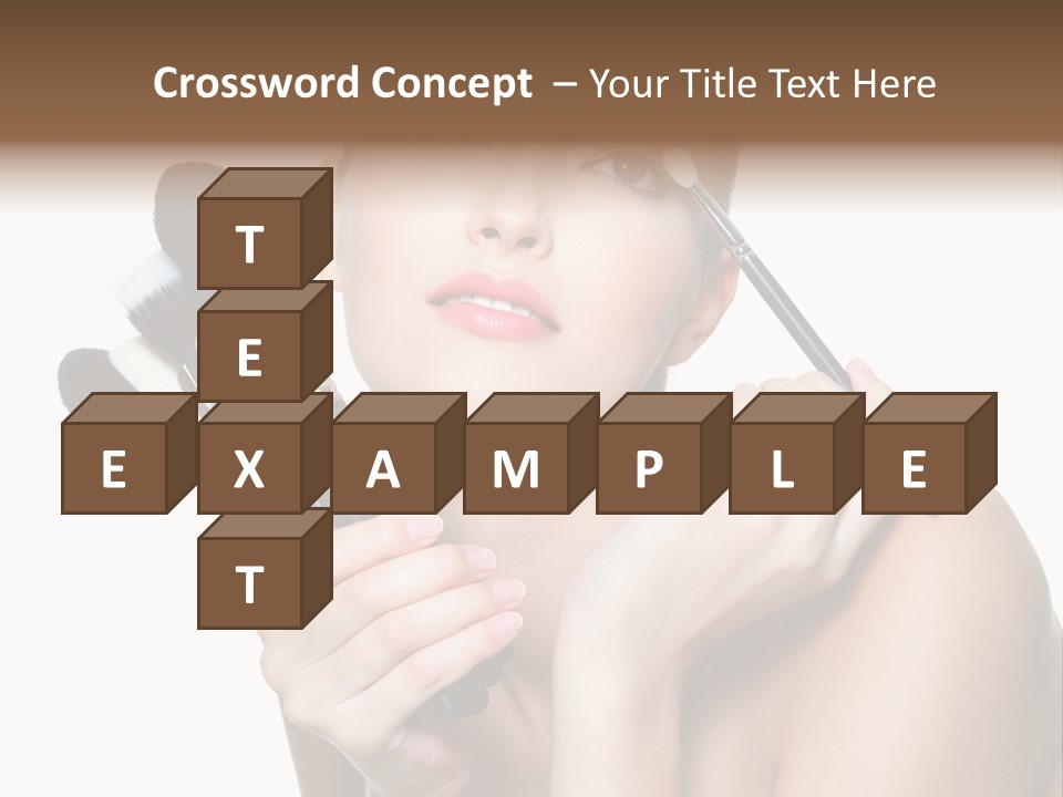 Copy Space Blusher Hold PowerPoint Template