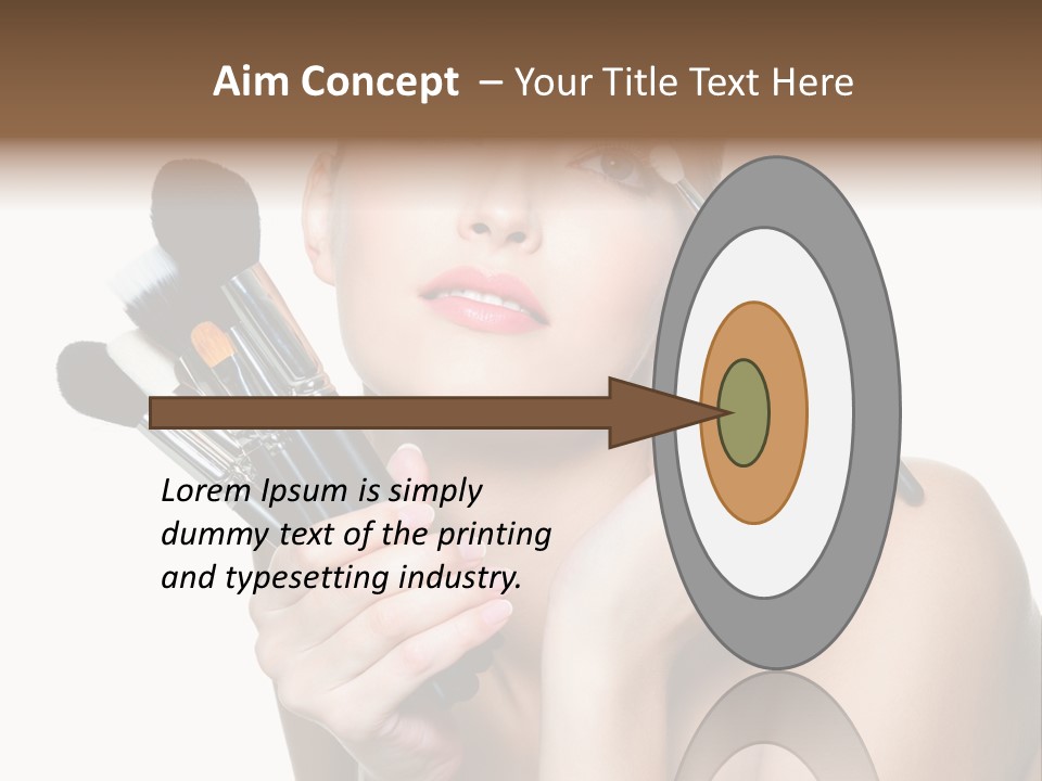 Copy Space Blusher Hold PowerPoint Template