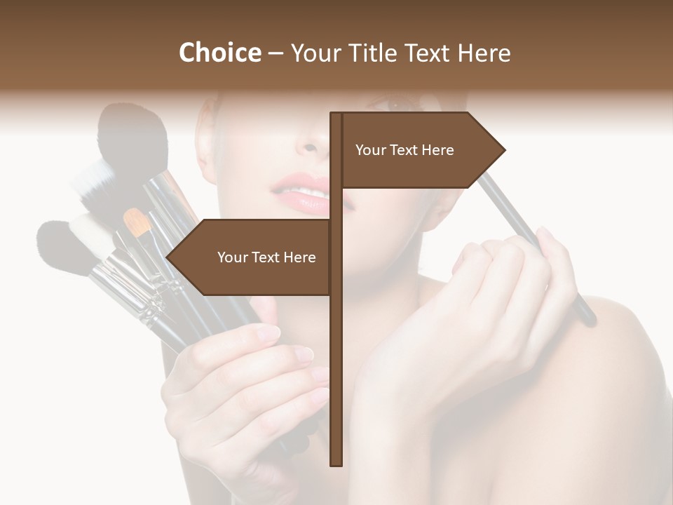 Copy Space Blusher Hold PowerPoint Template