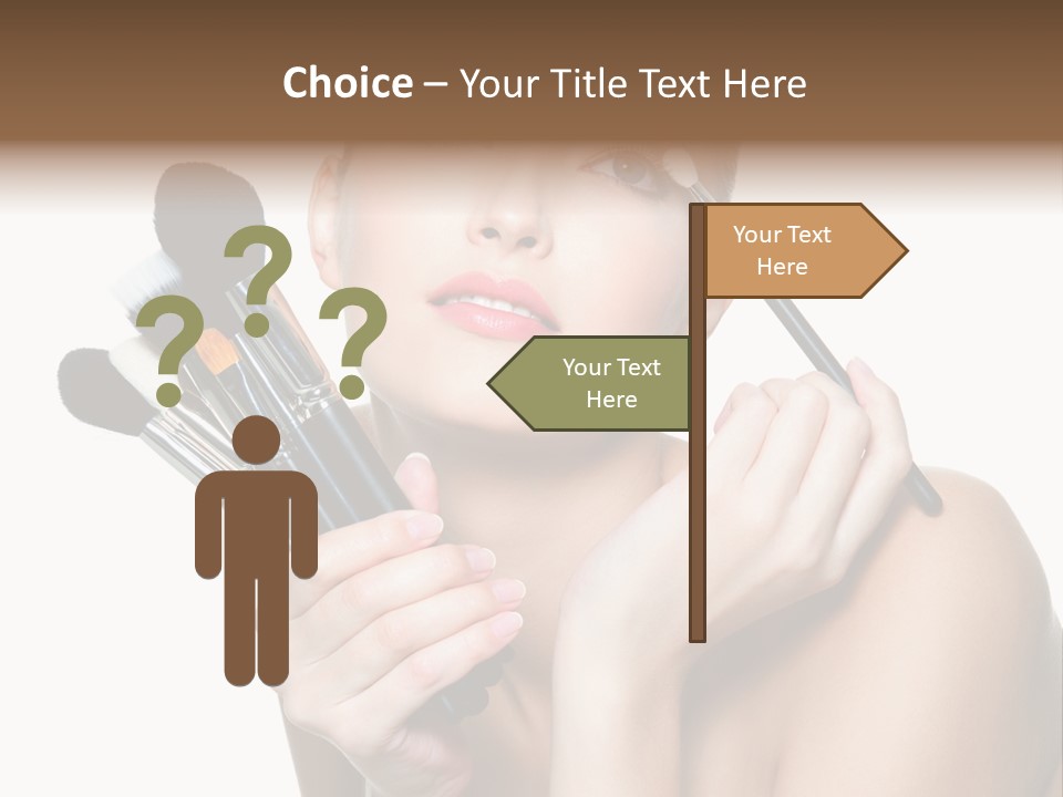 Copy Space Blusher Hold PowerPoint Template