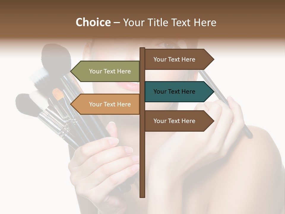 Copy Space Blusher Hold PowerPoint Template