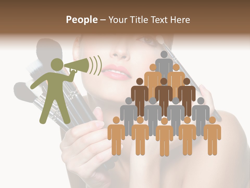 Copy Space Blusher Hold PowerPoint Template