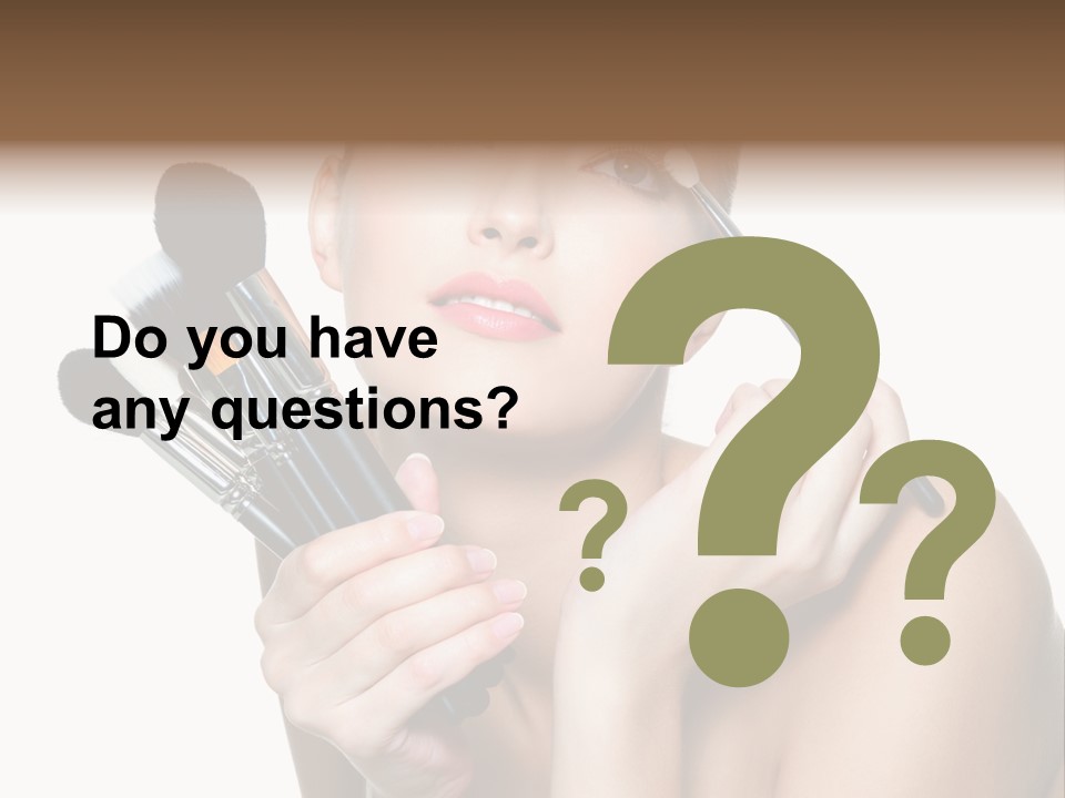 Copy Space Blusher Hold PowerPoint Template