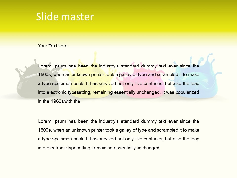 Painter Symbol Colour PowerPoint Template