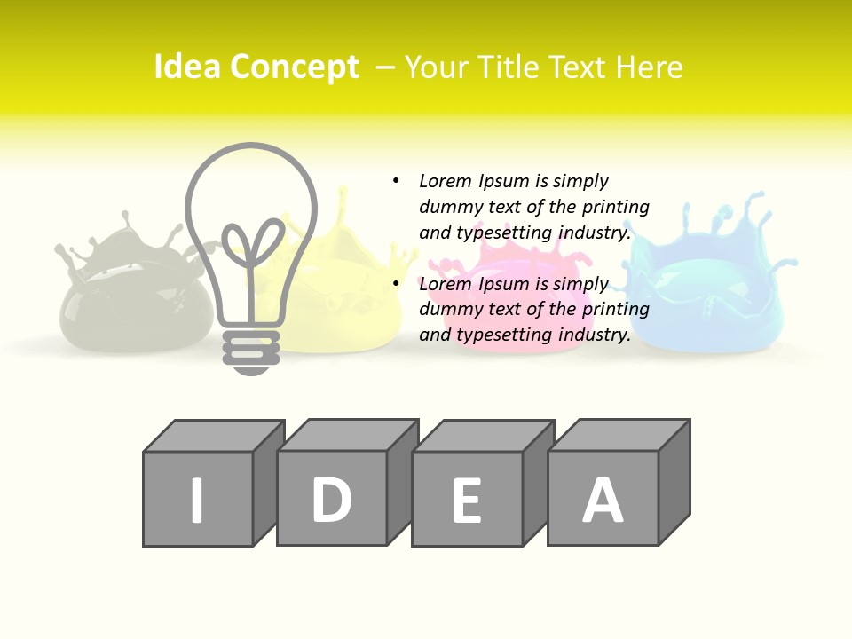 Painter Symbol Colour PowerPoint Template