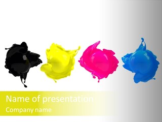 Print Shop Black Creativity PowerPoint Template