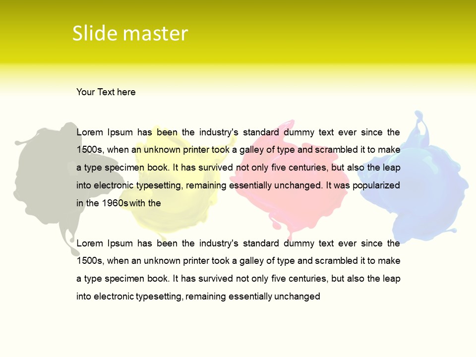 Print Shop Black Creativity PowerPoint Template