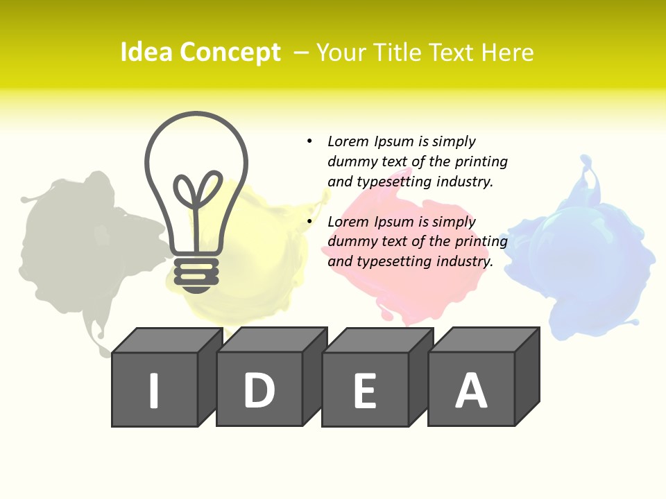 Print Shop Black Creativity PowerPoint Template