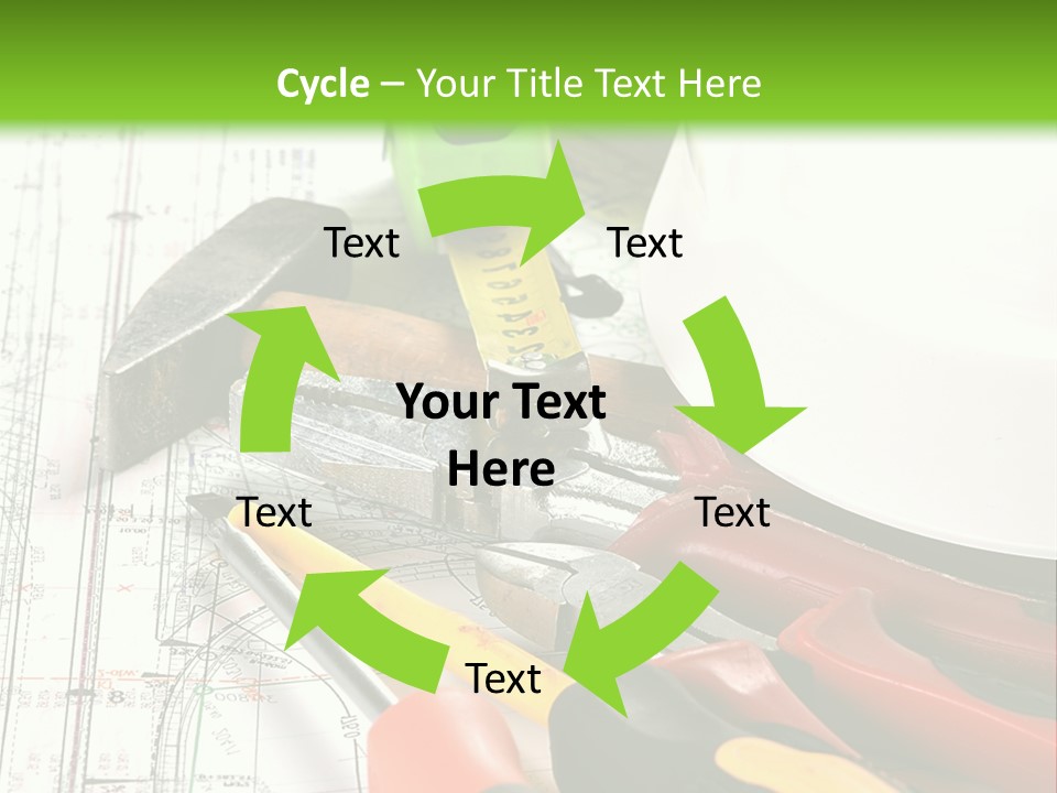 Measuring Tape Measurement Path PowerPoint Template