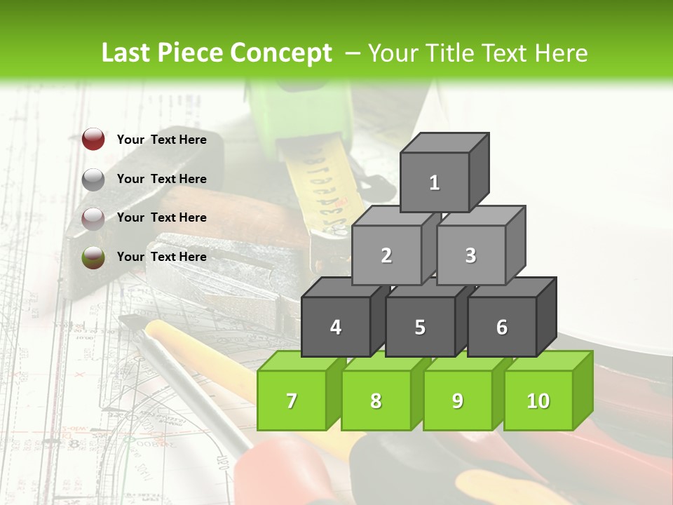 Measuring Tape Measurement Path PowerPoint Template