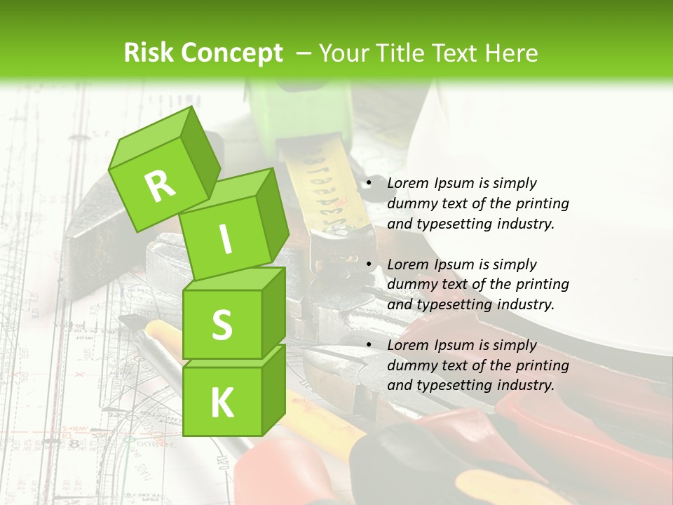 Measuring Tape Measurement Path PowerPoint Template