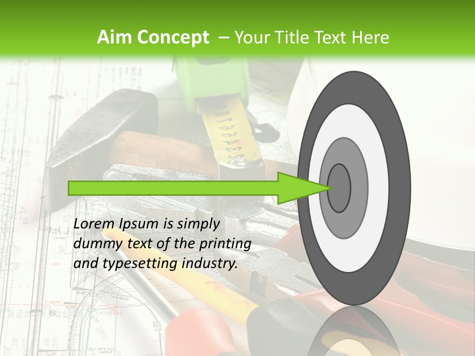 Measuring Tape Measurement Path PowerPoint Template