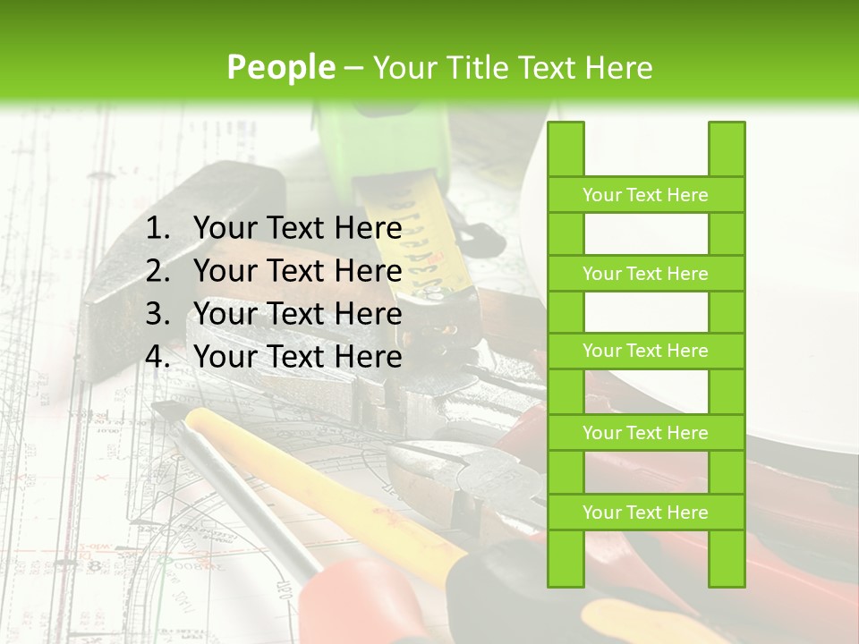 Measuring Tape Measurement Path PowerPoint Template
