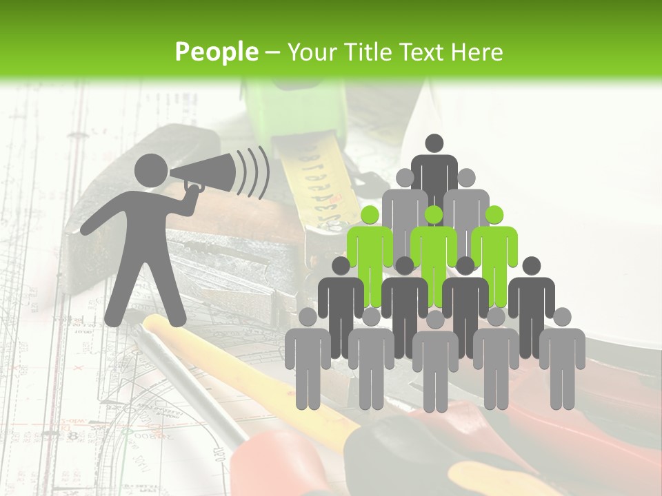 Measuring Tape Measurement Path PowerPoint Template