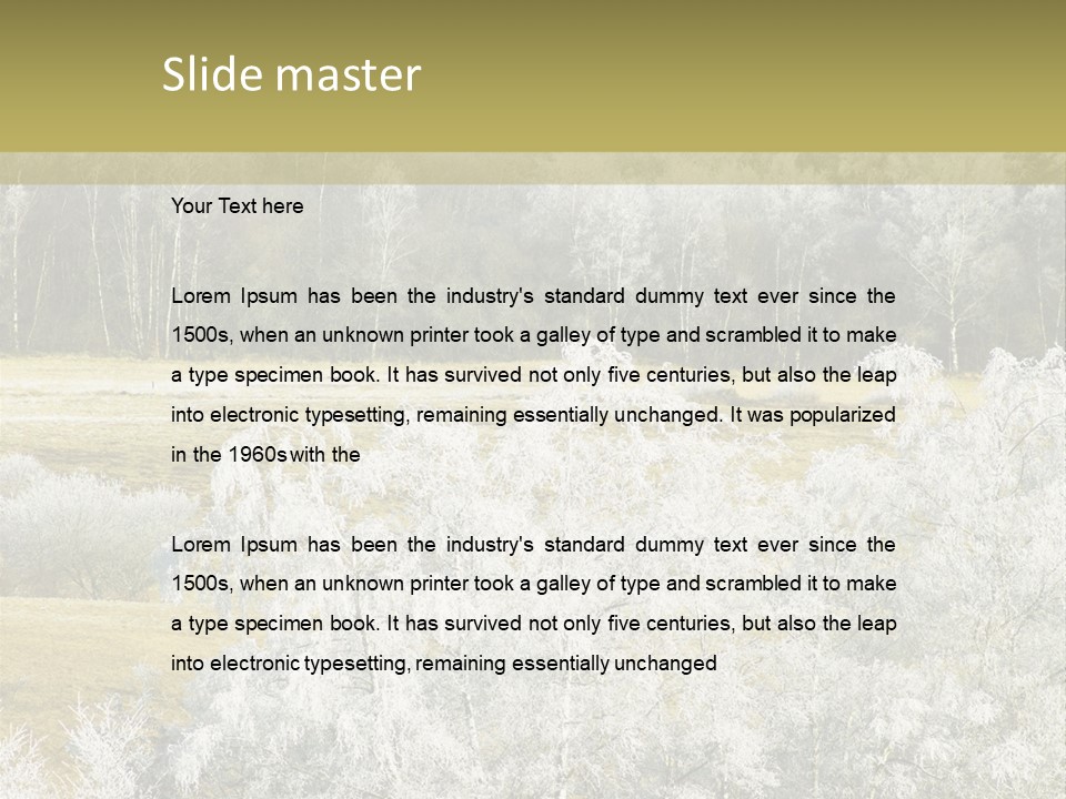 Nature Wintertime Wood PowerPoint Template