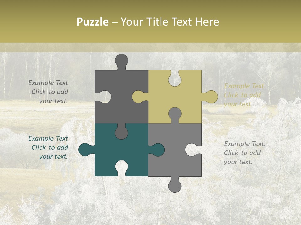 Nature Wintertime Wood PowerPoint Template