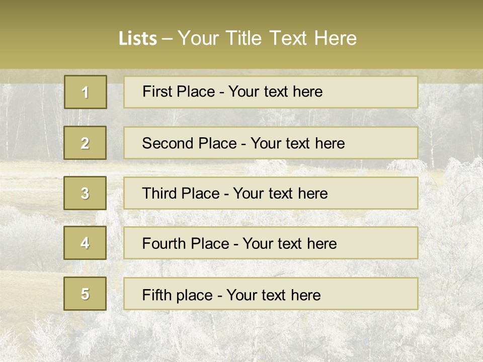 Nature Wintertime Wood PowerPoint Template