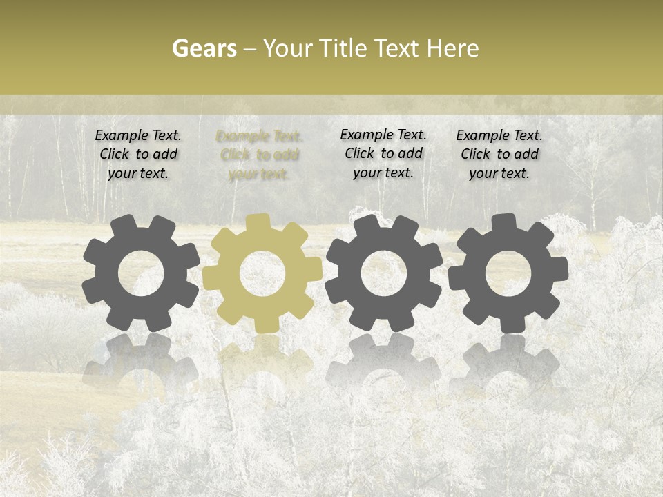 Nature Wintertime Wood PowerPoint Template