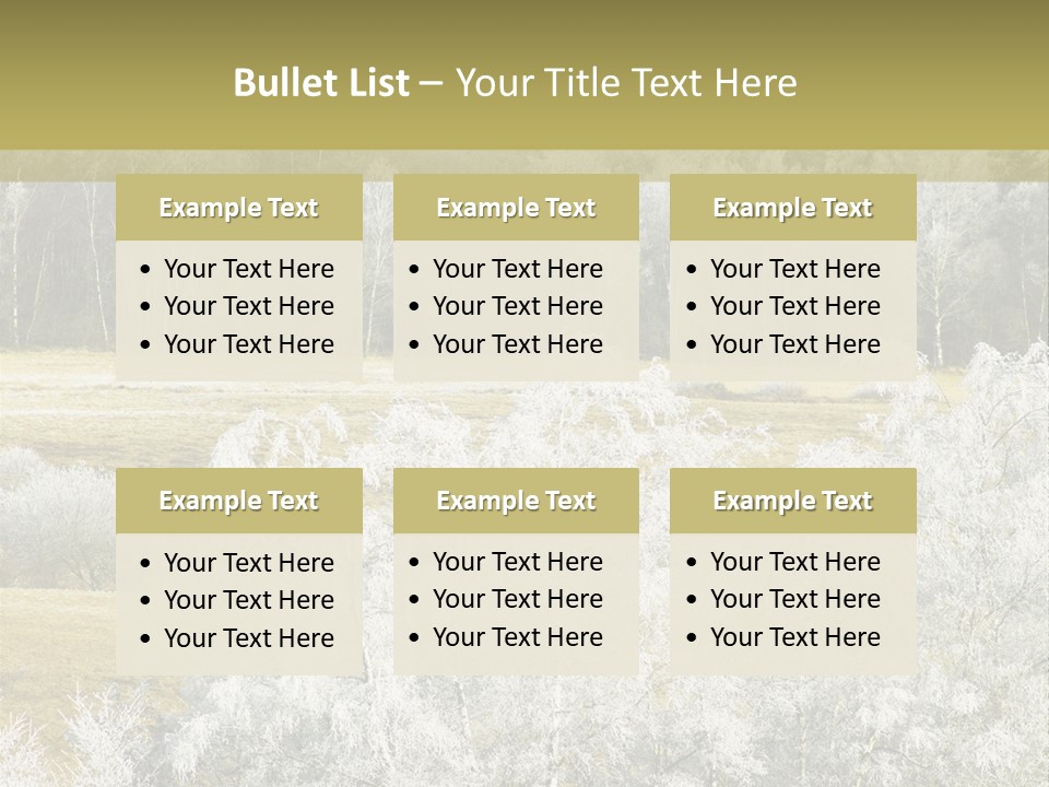 Nature Wintertime Wood PowerPoint Template