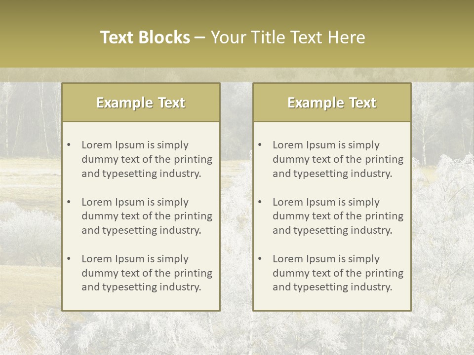Nature Wintertime Wood PowerPoint Template
